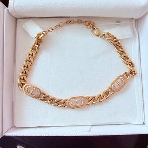 Christian Dior 30 Montaigne Gold-Plated Crystal Choker Necklace | Full Set